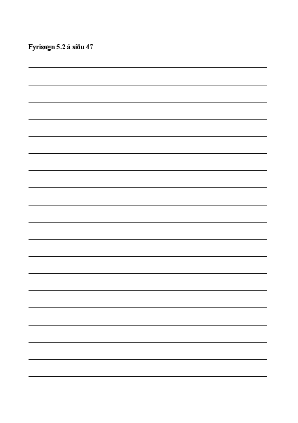 Fyrisøgn 5.2 síða 47