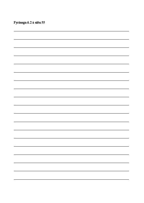 Fyrisøgn 6.2 síða 55